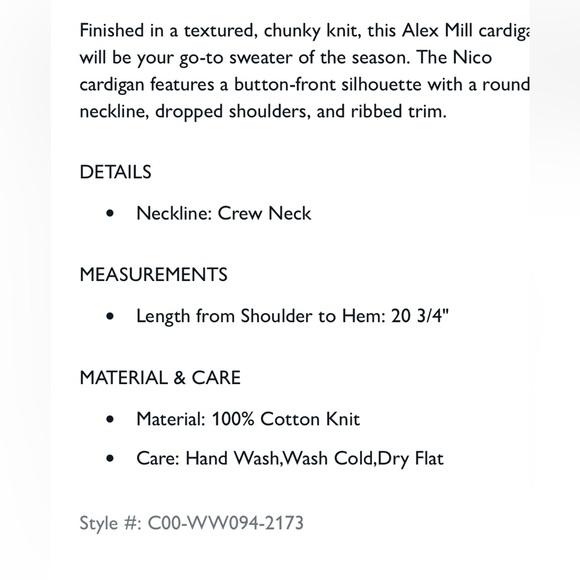 Alex Mill Nico chunky knit cardigan in green. Size small. EUC. - Picture 5 of 11